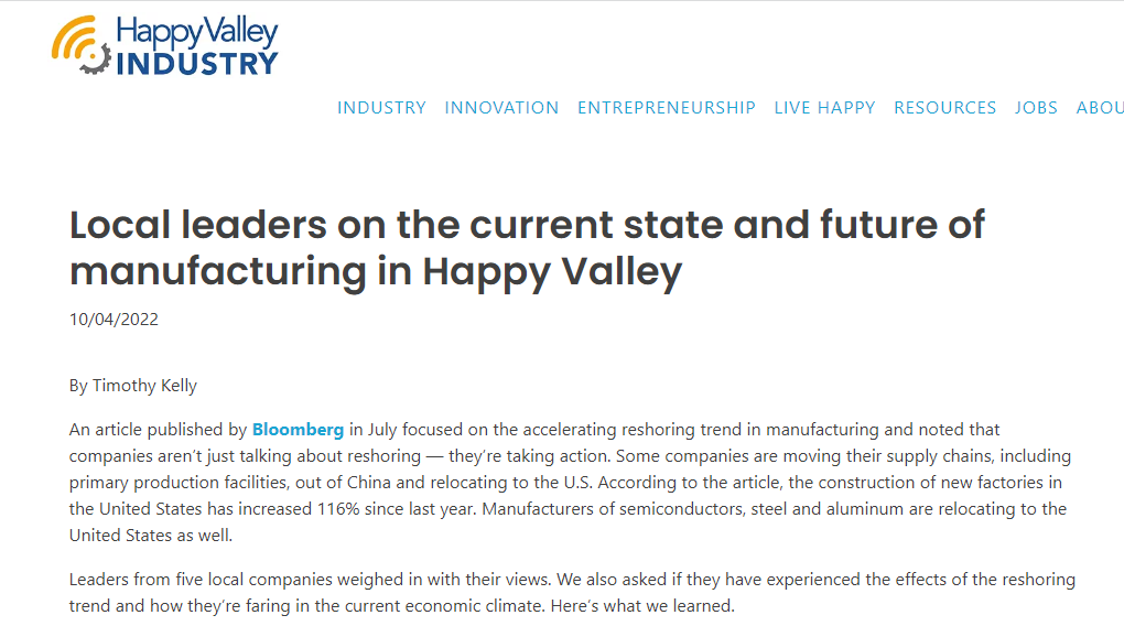 Local leaders on the current state and a future of manufacturing in Happy Valley